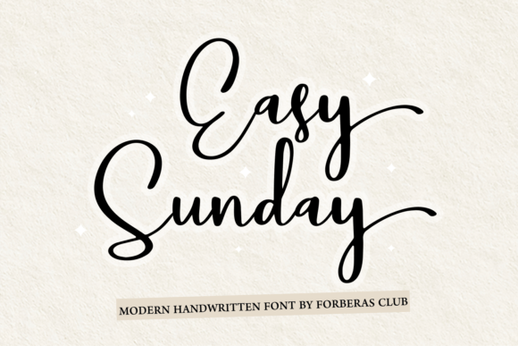 Easy Sunday: A Versatile Handwritten Font for Design and Branding