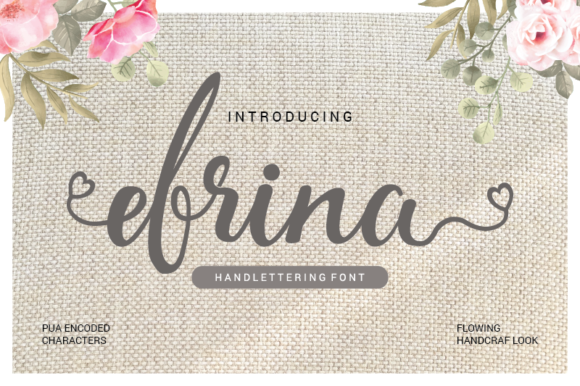 Efrina: The Handwritten Font That Elevates Design with Effortless Elegance